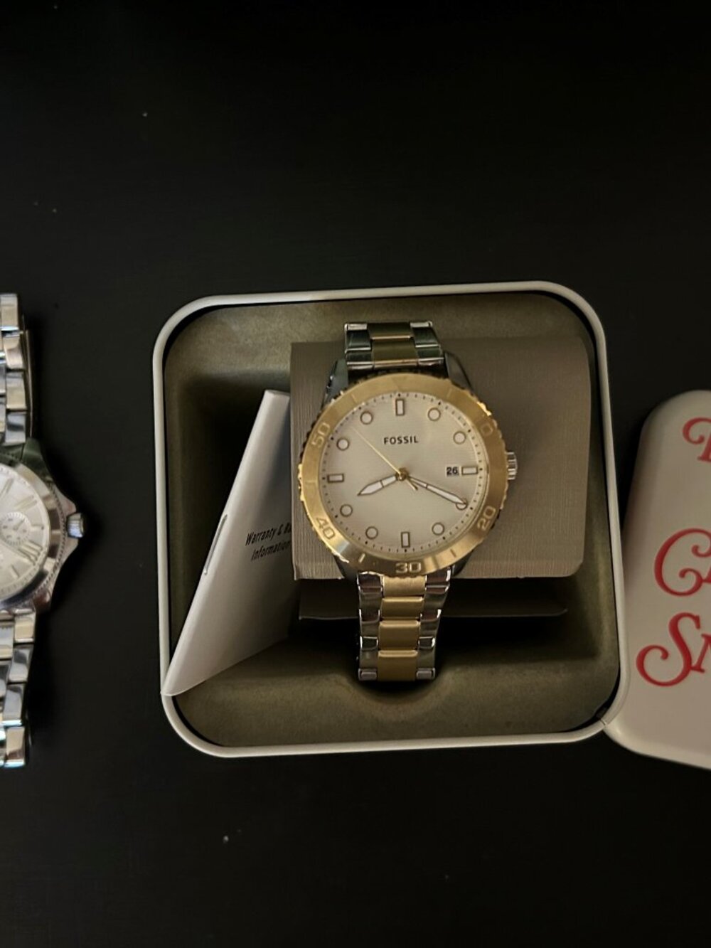 Fossil Stainless Steel Watch Bundle - Silver AM4509 & Two-Tone BQ3888